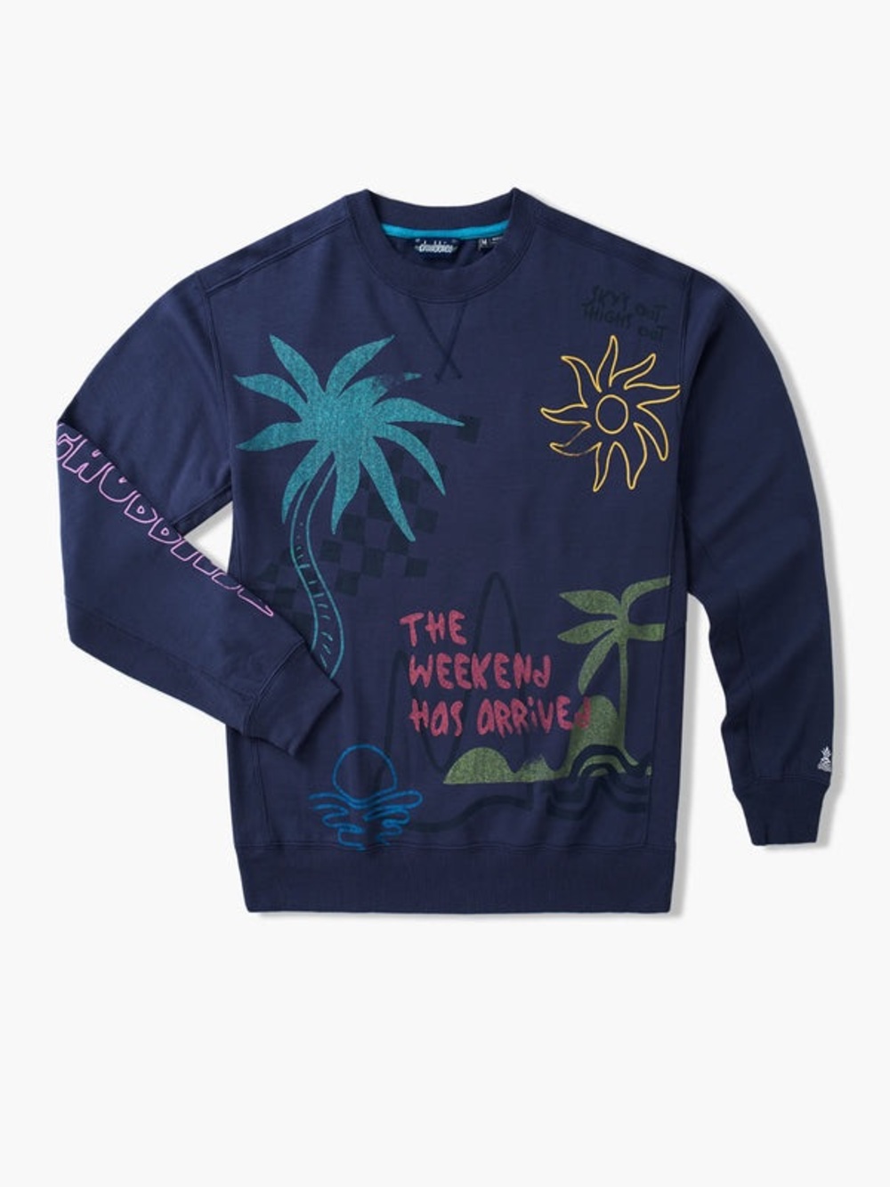 NWT Chubbies Men's The Sketchy Soft Terry‎ Crewneck Large